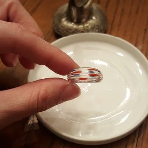 Hand blown glass ring